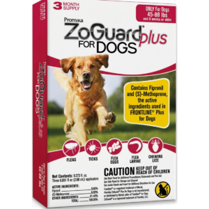 zoguard plus flea and tick prevention for dogs (large 45 88 lb)